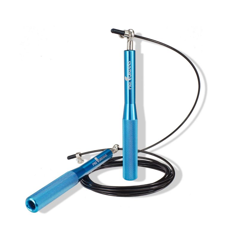 Regulowana skakanka Pretorians bokserska skakanka do ćwiczeń na siłownie niebieska 1 szt.