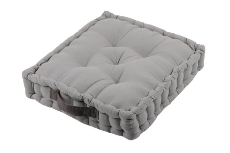 Poduszka podłogowa DUO STOF dekoracyjna 45x45 cm jasnoszara 1 szt.