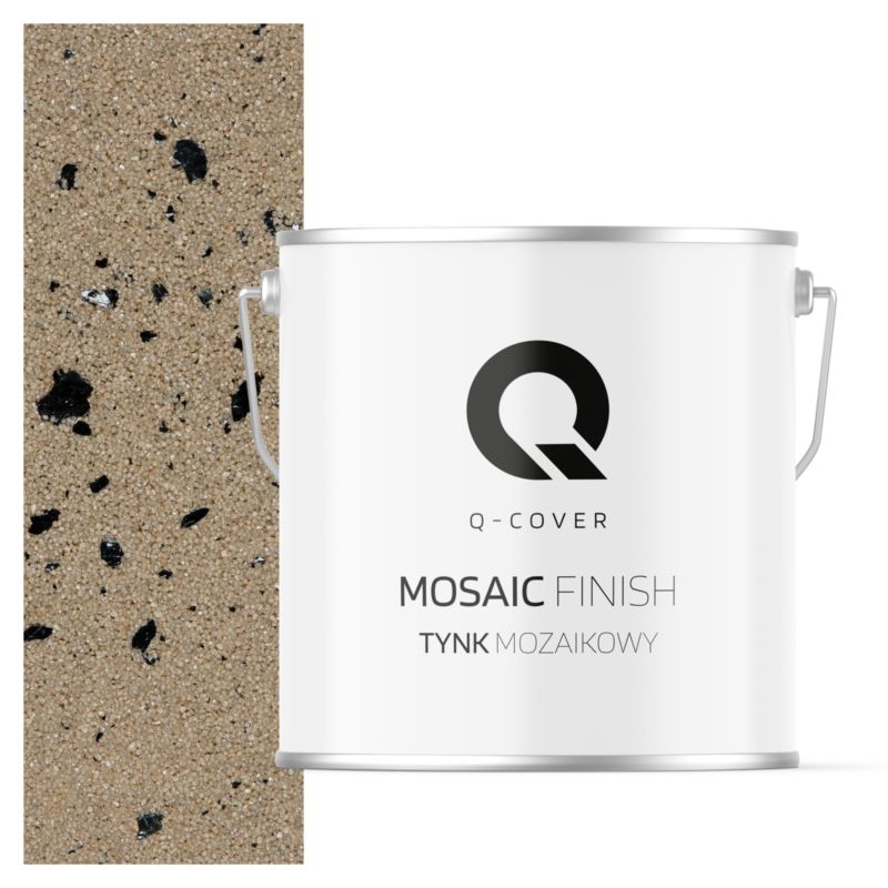 Tynk Mozaikowy Q-Cover Brązowy jasny z czarną miką M92 7KG