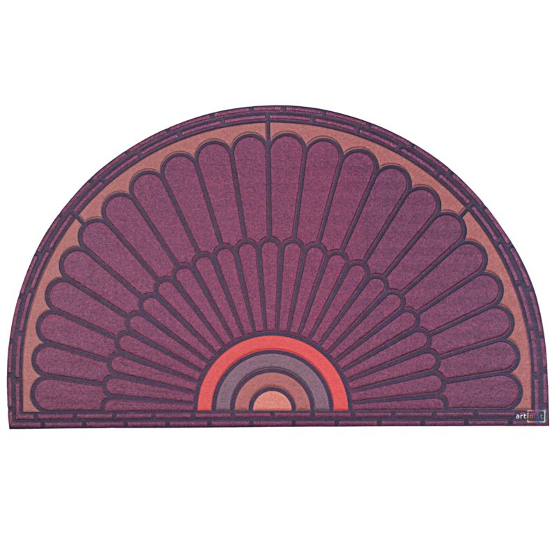 Wycieraczka materiałowa półokrągła paw brązowa Direct Home & Garden 45x75 cm 1 szt.