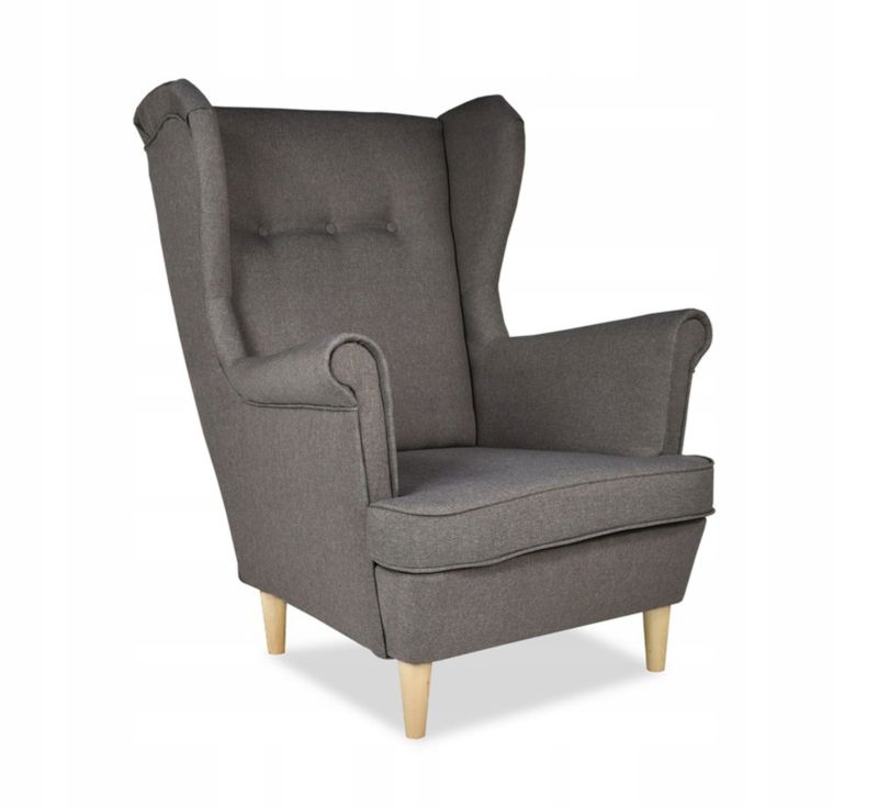 Fotel FamilyMeble ARI Uszak Do Salonu Biura Elegancki Szary 1 Szt.