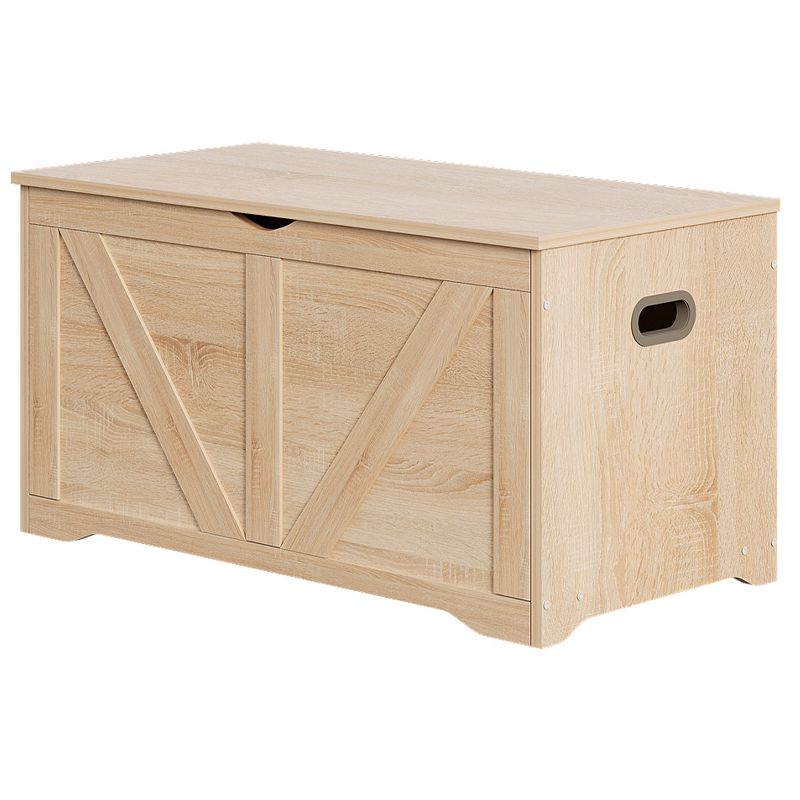 Skrzynia Rebiko drewniana do przechowywania jasny brąz kufer ławka loft 100cm 1szt.