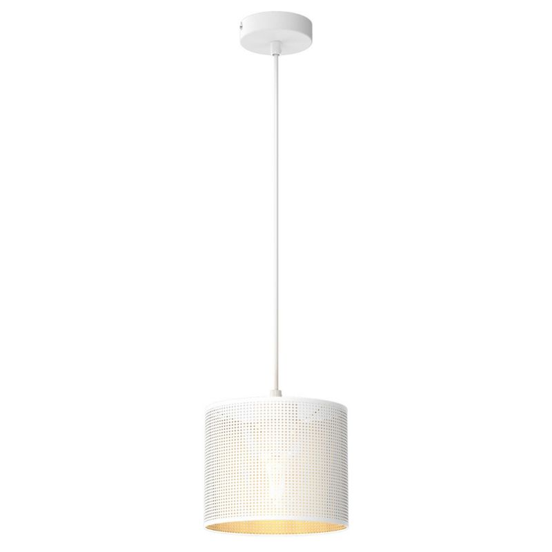 Lampa wisząca Luminex Loft Shade biały matowa-złota wym: 110 x 18 x 18 cm 1xE27 x 15W 1 szt.