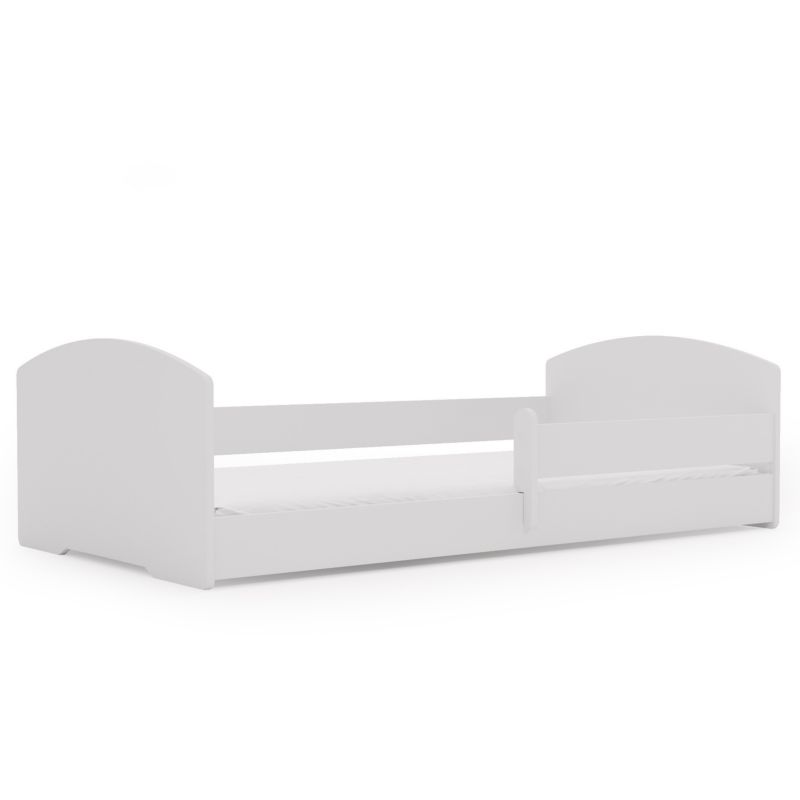 Łóżko dziecięce KOBI Montessori LEO 140x70 - niskie łóżko z materacem i barierką 1 szt.