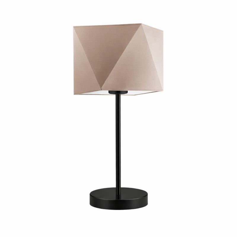Lampka Nocna Volta Light Factory Burne Abażur Cappuccino/Czarny Diament 1xE27 1szt.
