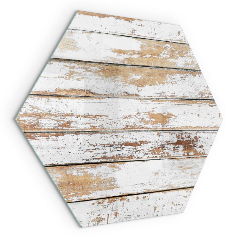 Szyba Ochronna Hartowana Wallfluent h40 cm Podkład Szklany pod Kominek Zniszczona drewniana deska 1 szt.