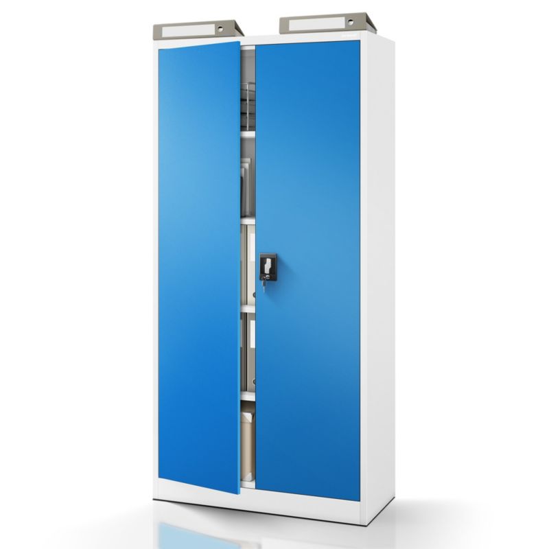 Szafa metalowa biurowa Jan Nowak 185x90x40 cm szaro-niebieska 1 szt