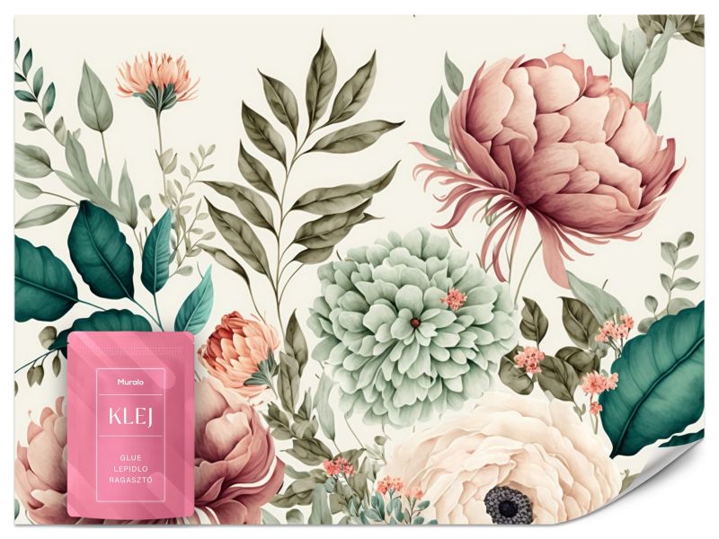 Fototapeta Muralo Pastelowe Kwiaty Do Sypialni 500x350 cm 1szt.