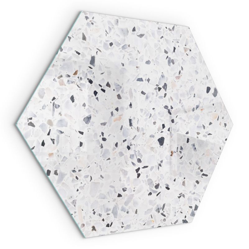 Szyba Ochronna Hartowana Wallfluent h40 cm Podkład Szklany pod Kominek Wzór kamienny z drobinkami 1 szt.