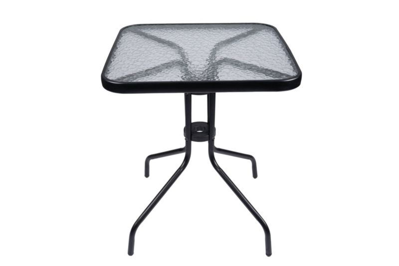 Stolik kawowy Bauerkraft szklany kwadratowy 60x60 cm czarny 1 szt.