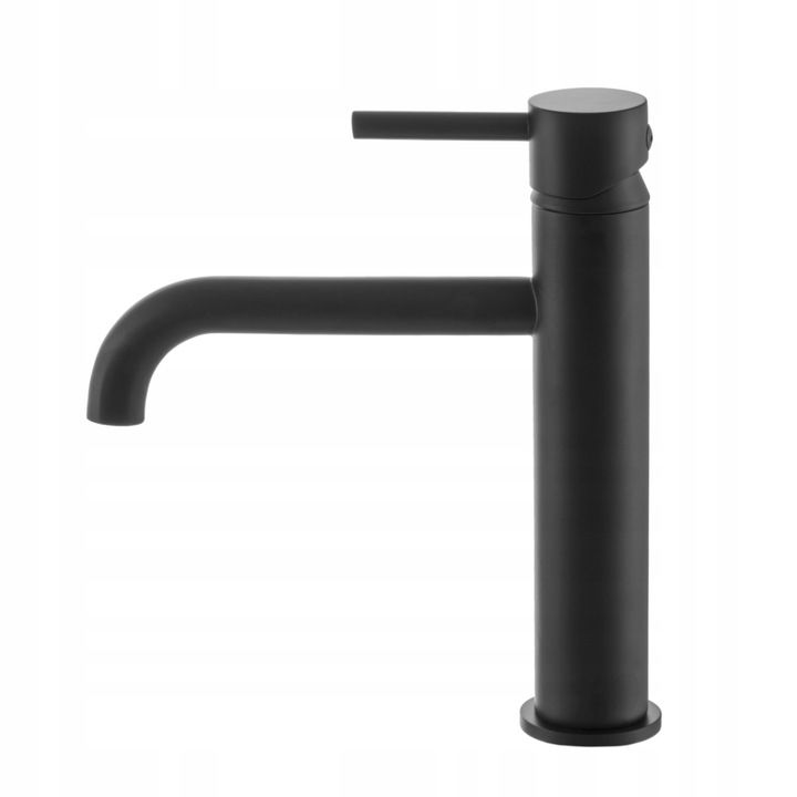 Bateria Umywalkowa Niska Łazienkowa Granitan Kivo Czarna Korek Klik Klak Bez Przelewu 1 szt.