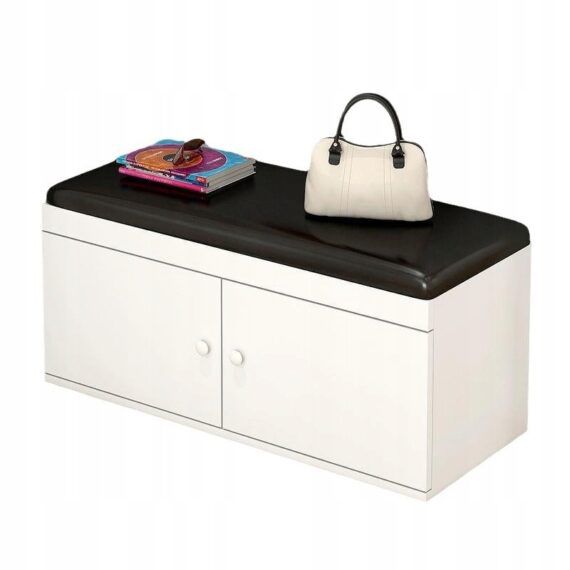 Szafka na buty Rebiko z siedziskiem biała 1 szt.