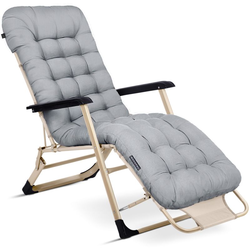 Leżak ogrodowy z poduszką Sofotel 162x60x75 cm plażowy składany na taras balkon 1 szt.