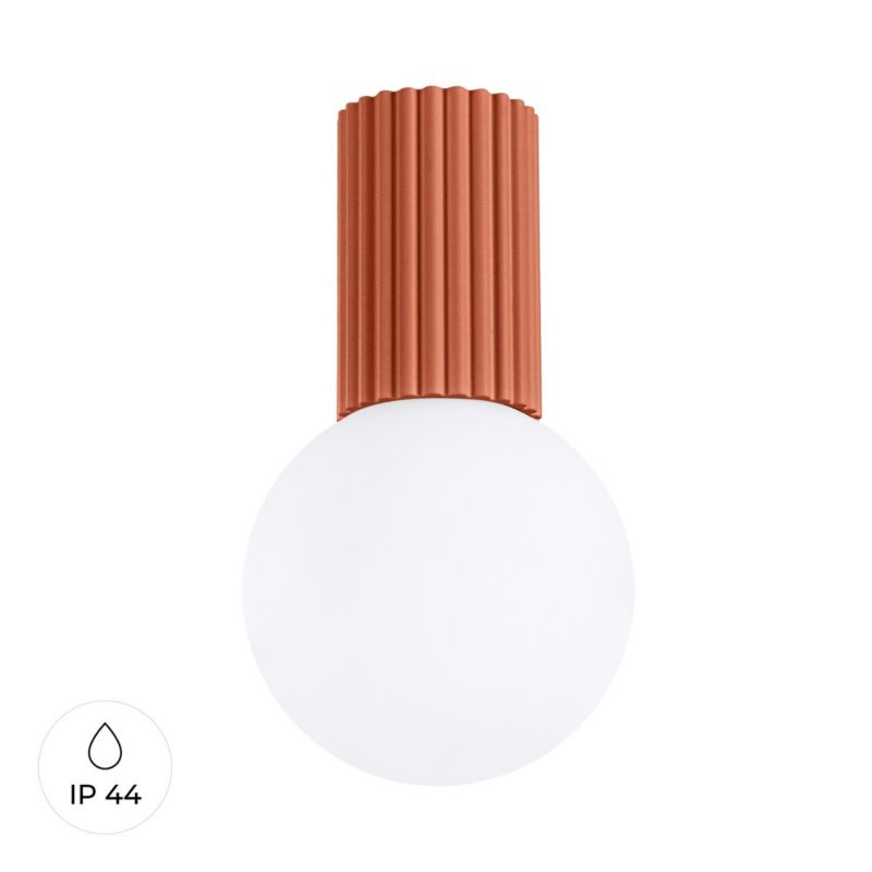 Oprawa sufitowa spot Sollux Lighting Halo ochra czerwono-biały do łazienki 1 x G9 x IP44 wym: 21 x 12 x 12 cm - 1 szt.
