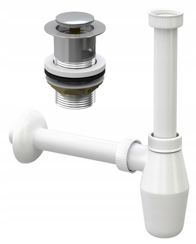 Korek Klik Klak + Syfon Do Umywalki Granitan Z Przelewem 1 szt.