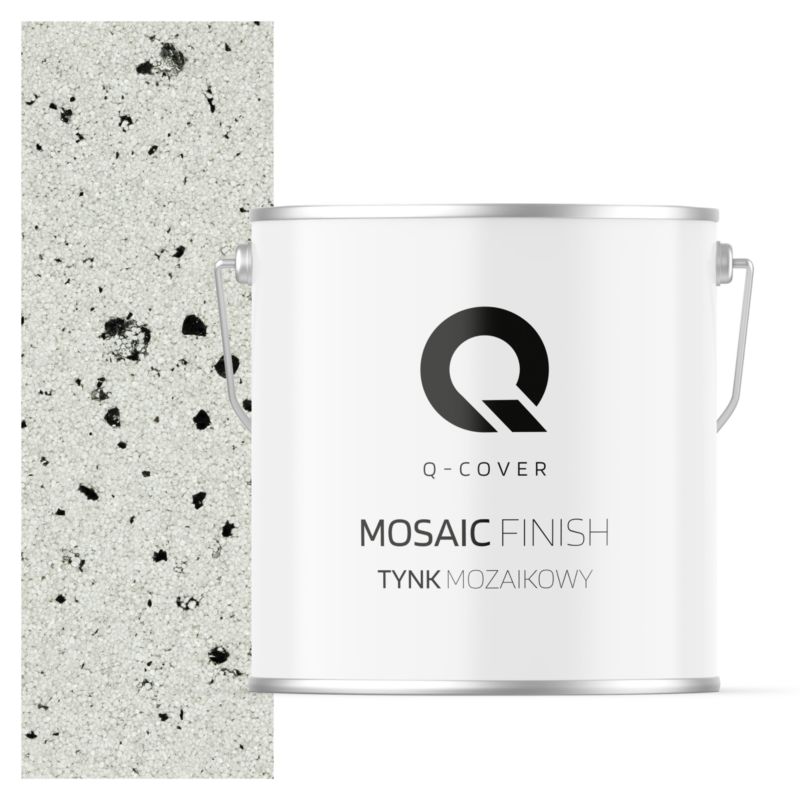Tynk Mozaikowy Q-Cover Biały z czarną miką M02 7KG