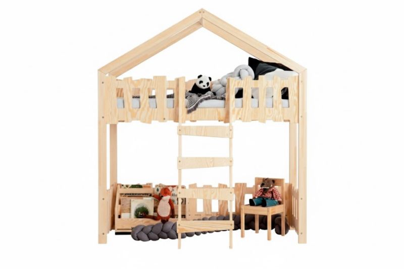 Łóżko piętrowe ADEKO Stolarnia ZIPPO PA 80x160 sosna 1 szt.