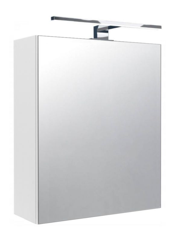 Szafka łazienkowa z lustrem Better Home 50 x 60 x 18,7 cm Oświetlenie LED Biała 1 szt.