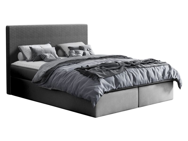 Łóżko kontynentalne MIRJAN 24 Cosmo 120x200 jasnoszary 1 szt.