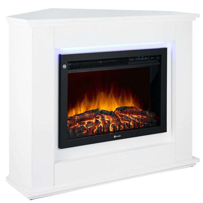 Kominek elektryczny narożny FERRETTI Dante portalowy biały 1 szt.