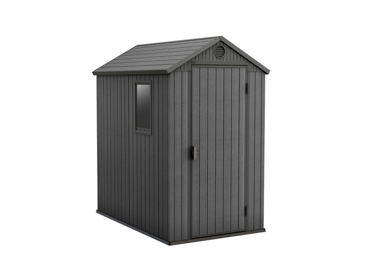 Domek narzędziowy Darwin 4x6 do ogrodu Szary, 1 szt.