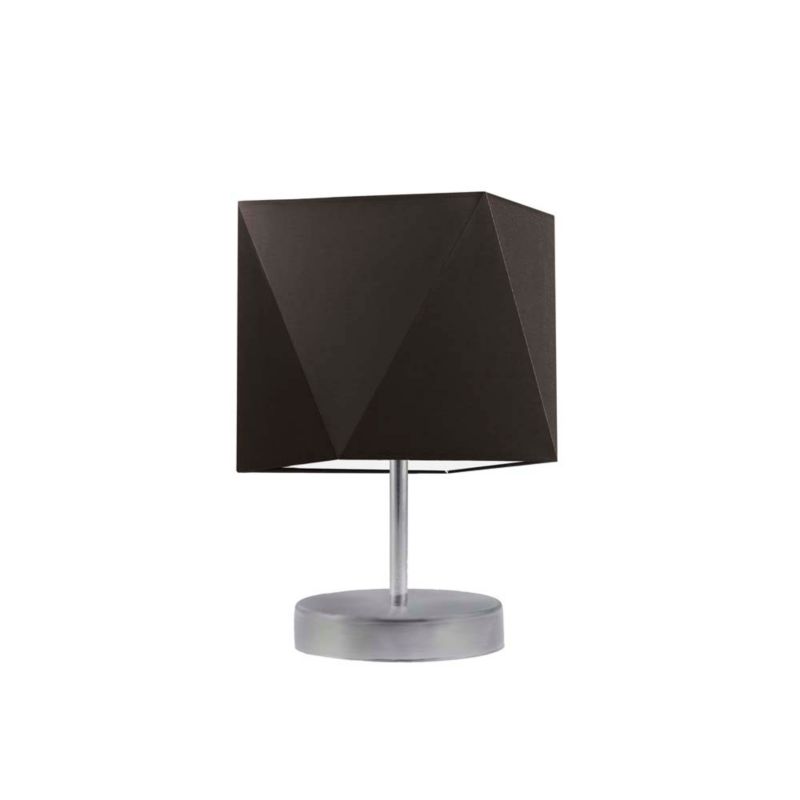 Lampka Nocna Volta Light Factory Picolo Abażur Srebrny/Brązowy Diament 1xE27 1szt.