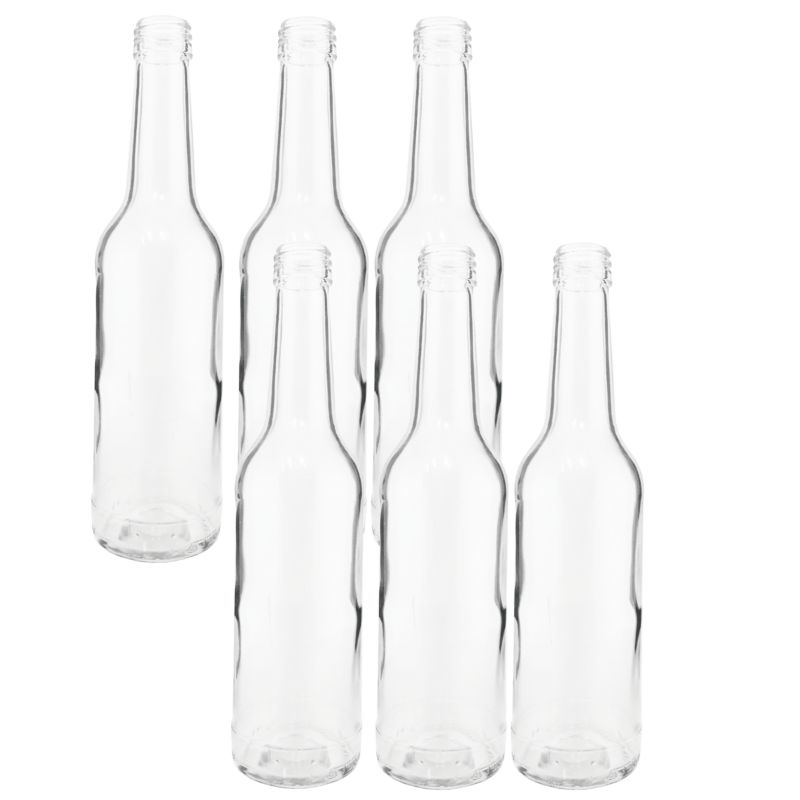 Butelki szklane MODO24 330 ml na soki nalewki i syropy fi 28 bez nakrętek 6 szt.