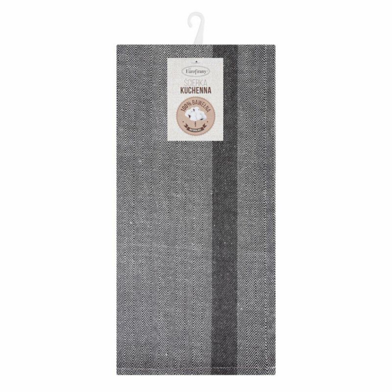 Ścierka kuchenna OLIVIA/11 Eurofirany 50 x 70 cm stalowa bawełniana w paski 1 szt.