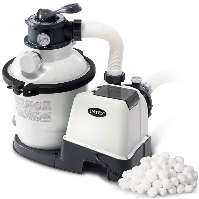 Pompa filtrująca Intex 26644 piaskowa do basenu 5700l/h+ kulki filtracyjne 1 szt.