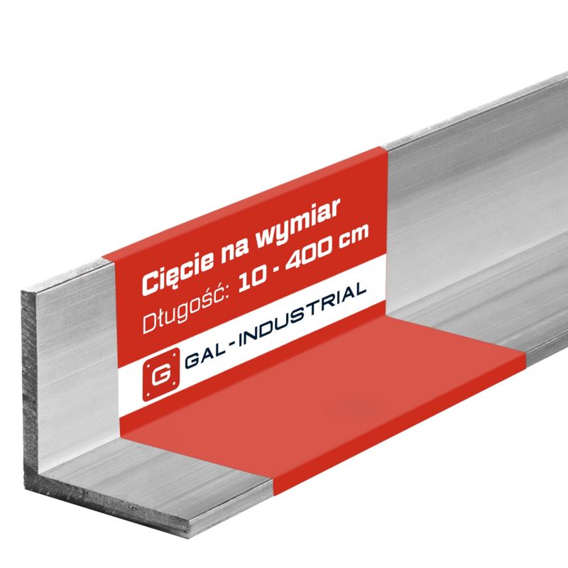 Kątownik Aluminiowy GAL-INDUSTRIAL 20x10x2mm 260cm Aluminium EN6060 PA38+Cięcie na wymiar 1 szt.
