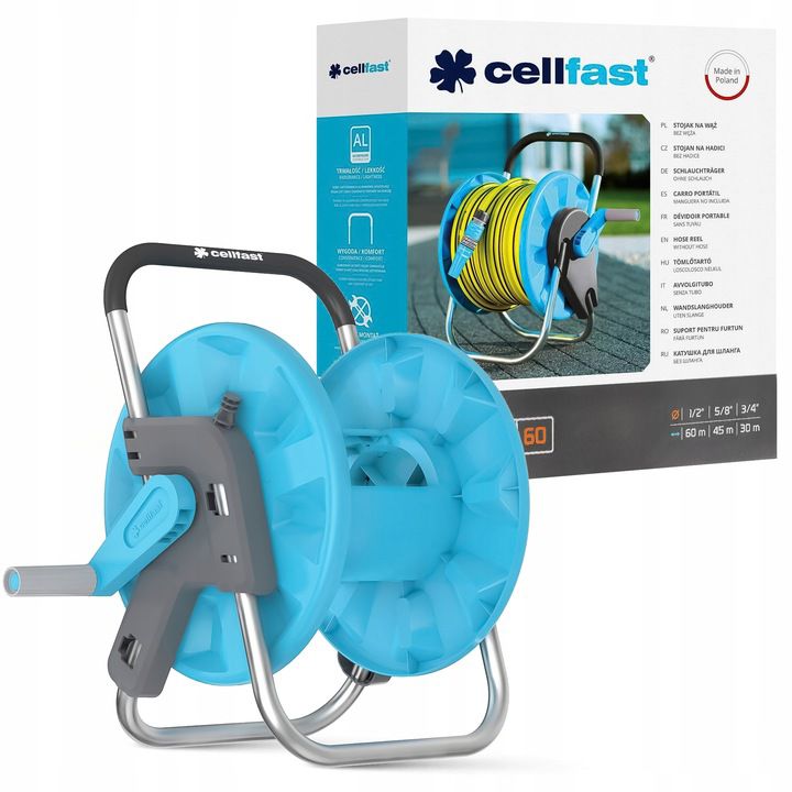 Stojak na wąż ogrodowy Cellfast Aluplast wózek zwijak 30m 45m 60m 1 szt.