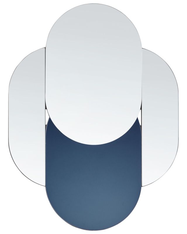 Lustro ścienne Chaillon 60 cm 80 cm Niebieski 1 szt.