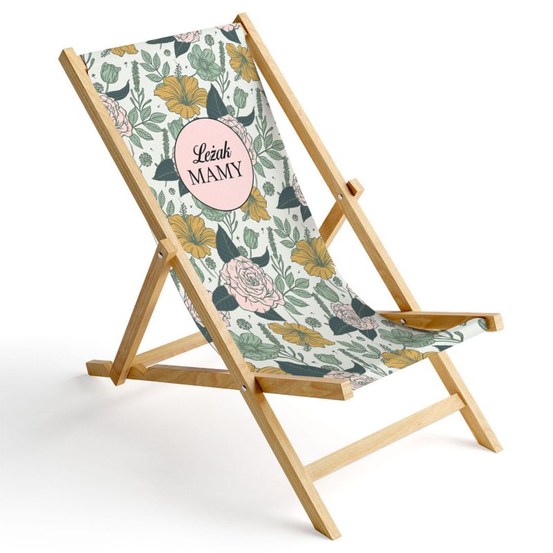 Leżak ogrodowy Ferocity drewniany składany Leżak mamy 1 szt.