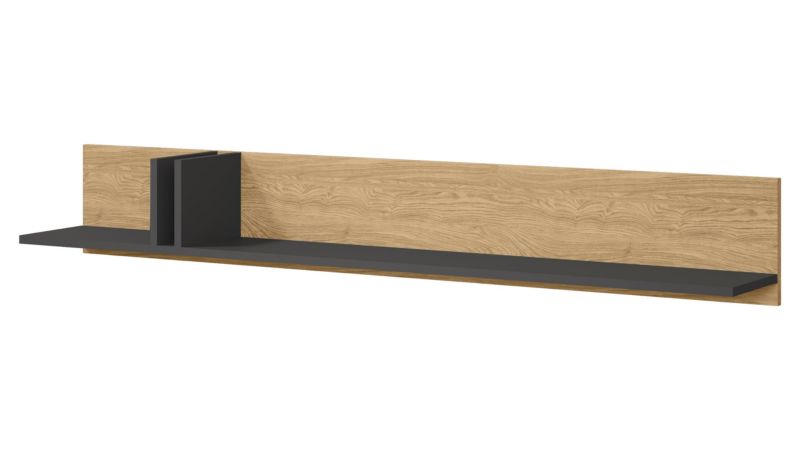 Półka otwarta duża MIRJAN 24 Alsy 14 antracyt + dąb olejowany 1 szt