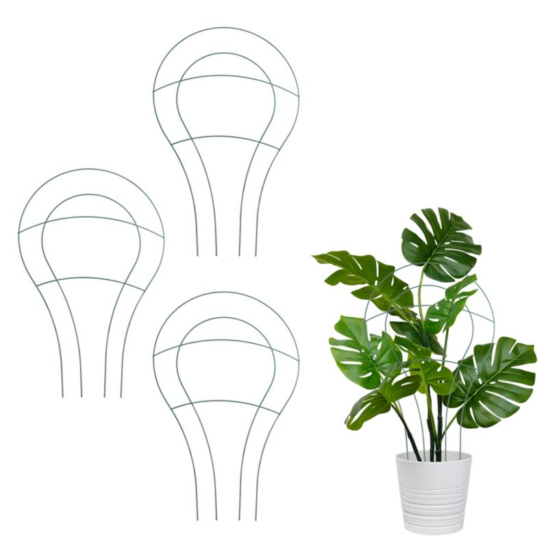 Podpora Drabinka KADAX Doniczkowa Do Roślin Kwiatów Palik Stalowy Zielona 3szt