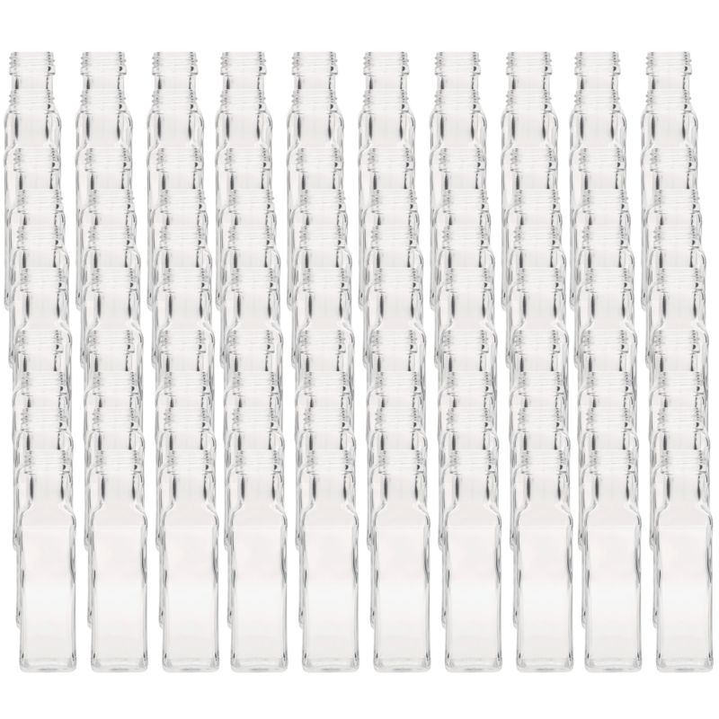 Butelki szklane MODO24 100 ml maraska kwadratowa na soki i oliwę fi 31 bez nakrętek 100 szt.