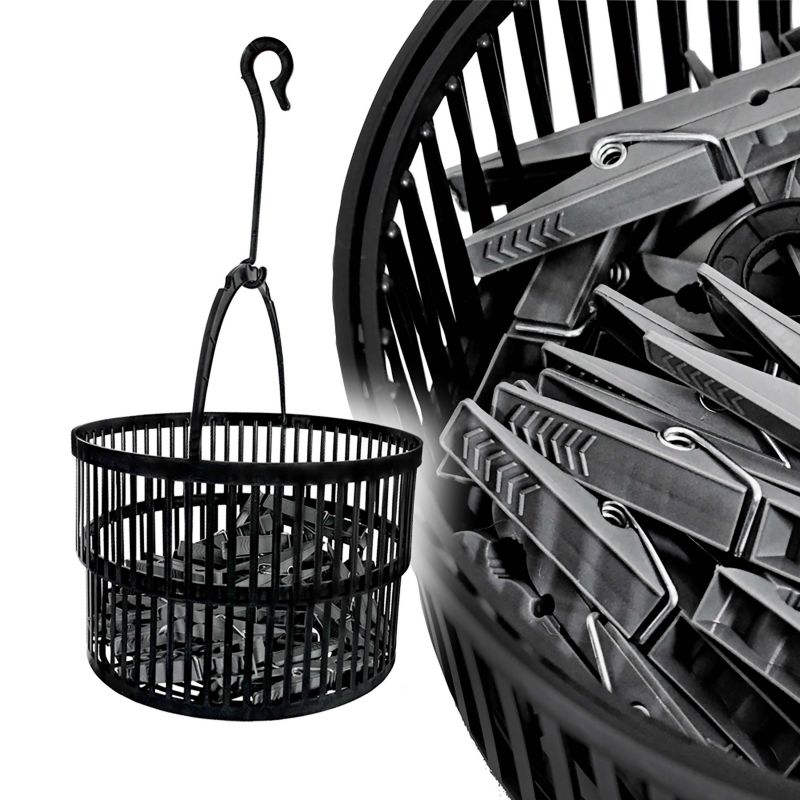 Klamerki z koszykiem teleskopowym Rodeno spinacze 30 szt