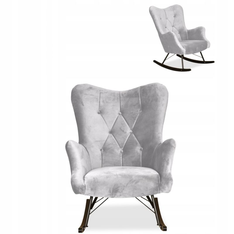 Fotel uszak do salonu bujany Family Meble Luna jasno szary 1szt