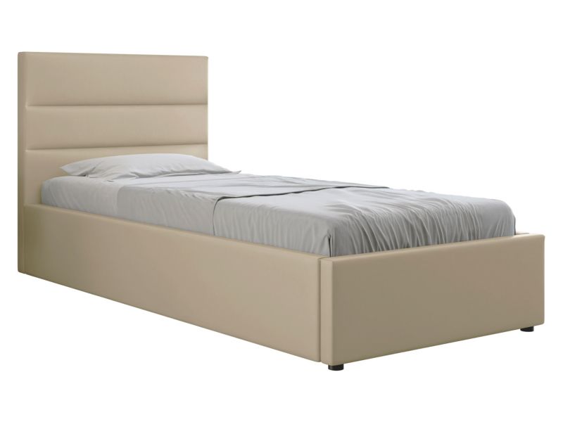 Łóżko tapicerowane MIRJAN 24 Lutko Single Muz 8040 120x200 beżowy 1 szt.