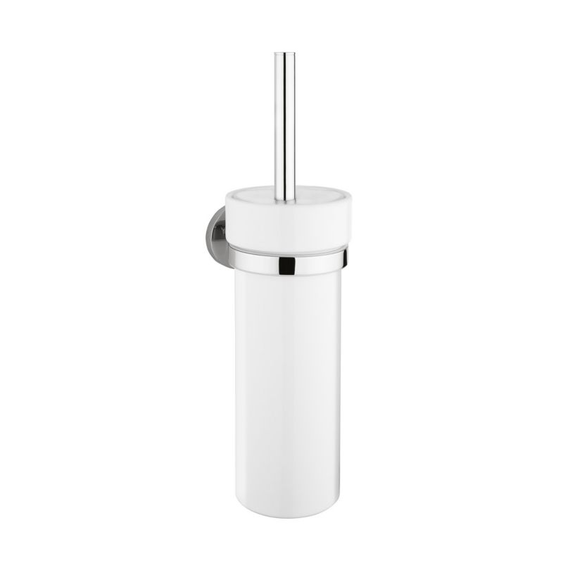 Szczotka do WC Oltens Gulfoss wisząca, biała/ceramika, chrom montaż ścienny 1 szt.