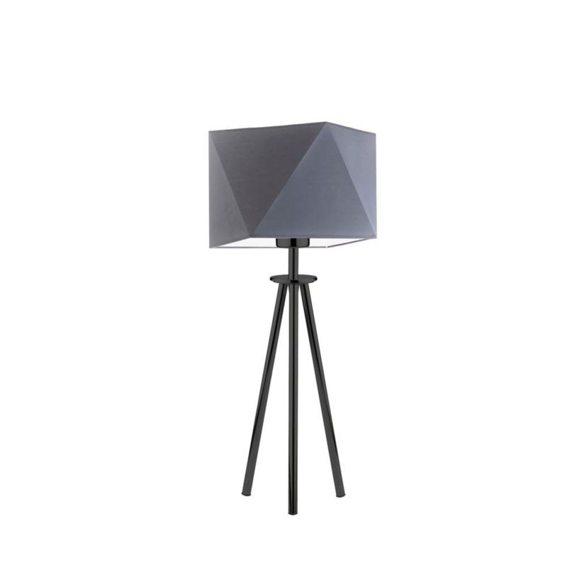 Lampka Nocna Volta Light Factory Deco Abażur Szary Diament 1xE27 1szt.