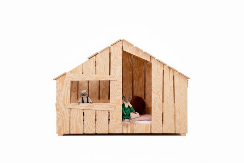 Łóżko dziecięce ADEKO Stolarnia domek FRED 80x180 sosna 1 szt.