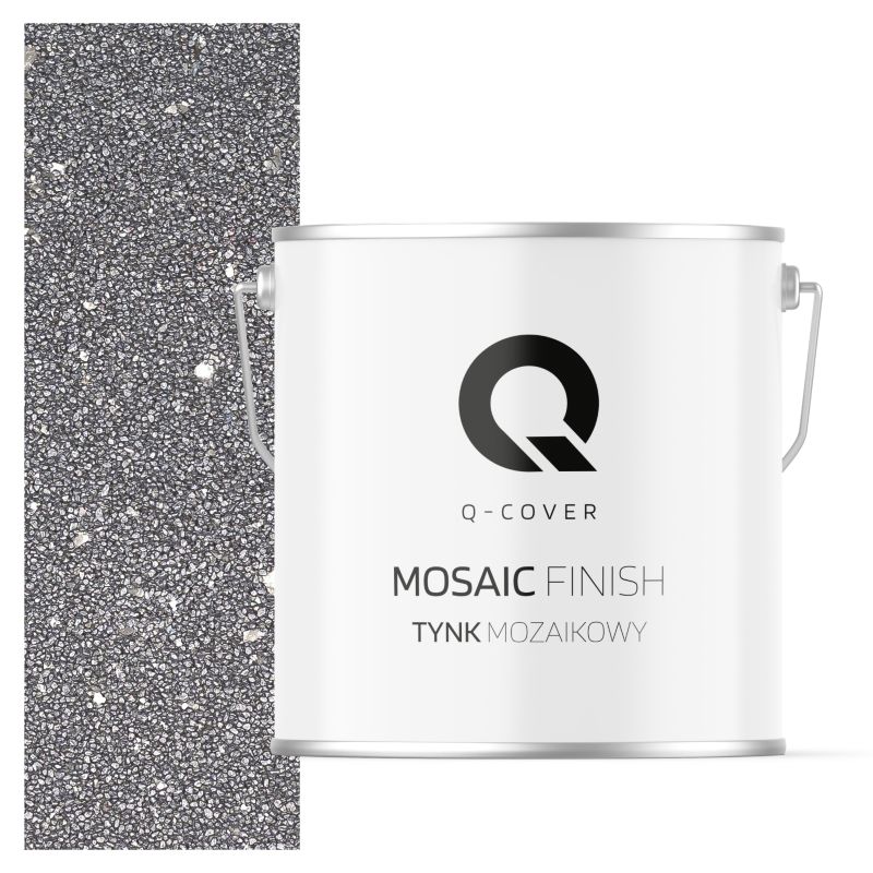 Tynk Mozaikowy Q-Cover Srebrny ze srebrną miką M54 7KG