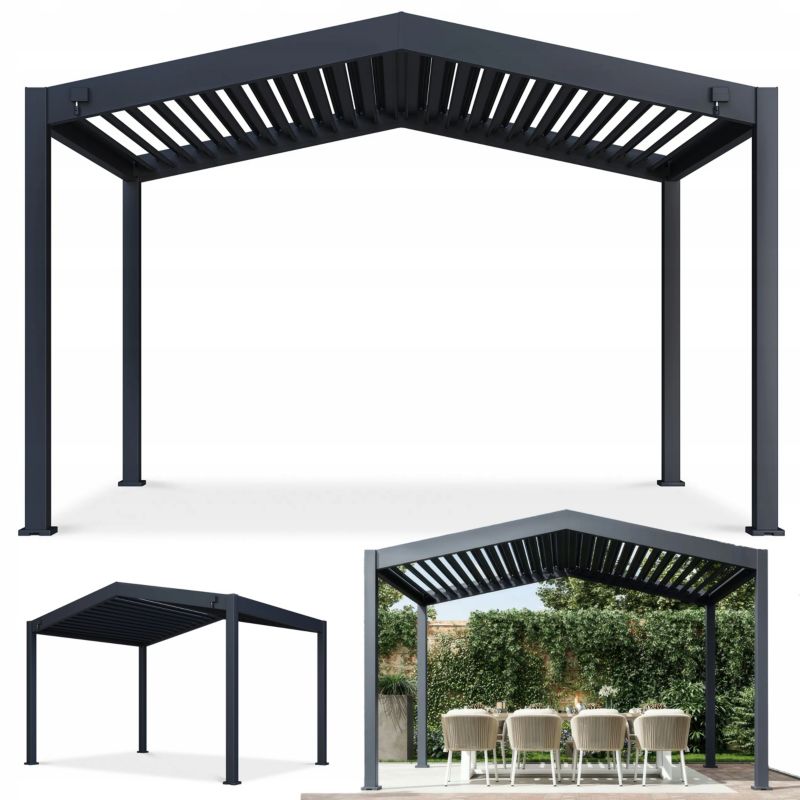 Pergola Aluminiowa Tarasowa SUMMIT 4x3 Zadaszenie Tarasu Aluminium Gutroof 1 szt