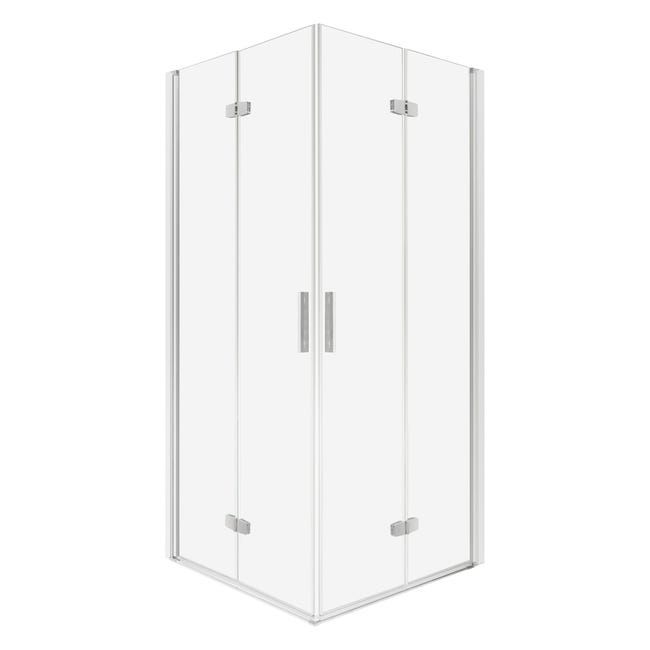 Kabina prysznicowa Style DR 80 cm x DR 90 cm prostokątna bez brodzika, szkło transparentne, profile chrom, drzwi składane 1 szt.