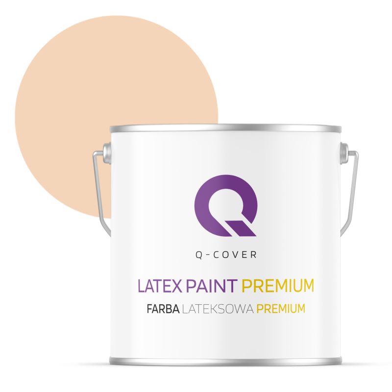 Farba Lateksowa Premium Plamoodporna do Ścian i Sufitów Q-Cover Brzoskwiniowy jasny H6170 Głęboki Mat 5L