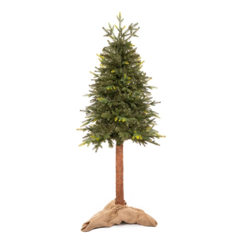 Sztuczna choinka na pniu Springos 180 cm świerk naturalny ze stojakiem 1 szt.