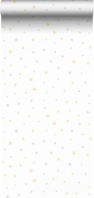 Tapeta Sanders & Sanders ognie żółtym,beżowymIbiałym 53 cm x 10 m - 1 rol.