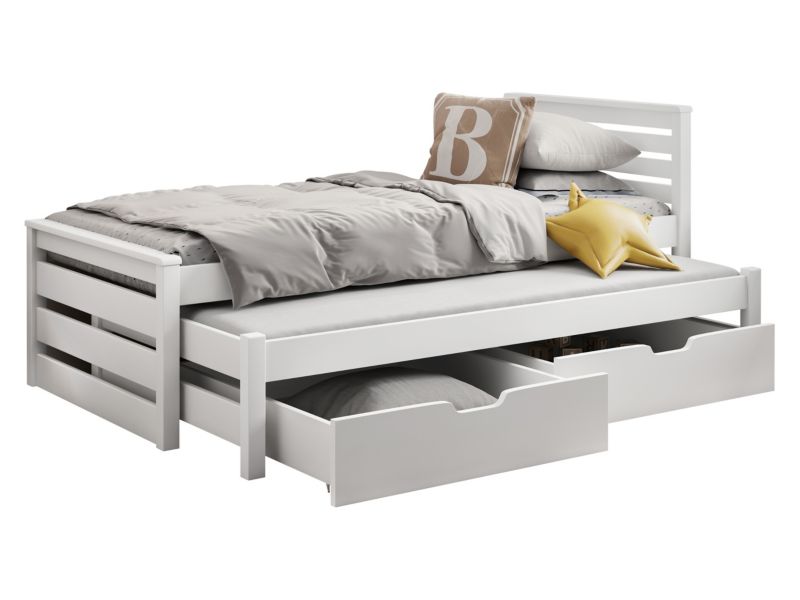 Łóżko dziecięce podwójne MIRJAN 24 Calwin 80x180 biały 1 szt.