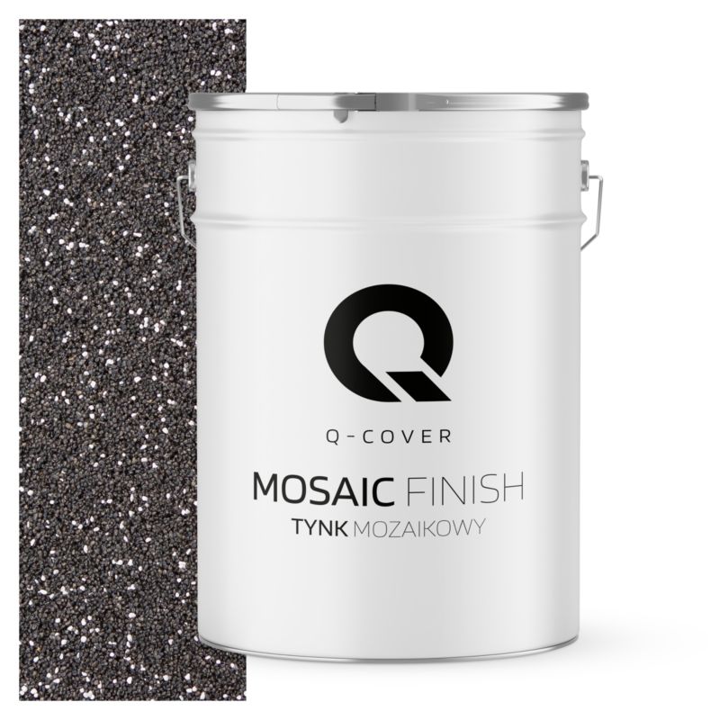 Tynk Mozaikowy Q-Cover Czarny nakrapiany białym M43 25KG